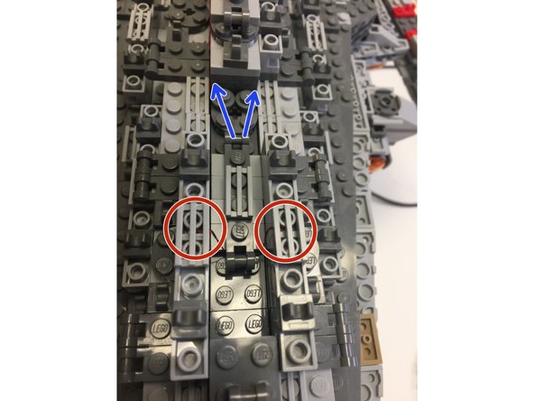 Mounting the blue center lights can be tricky, as the wires need to run under many parts in order to be hidden.