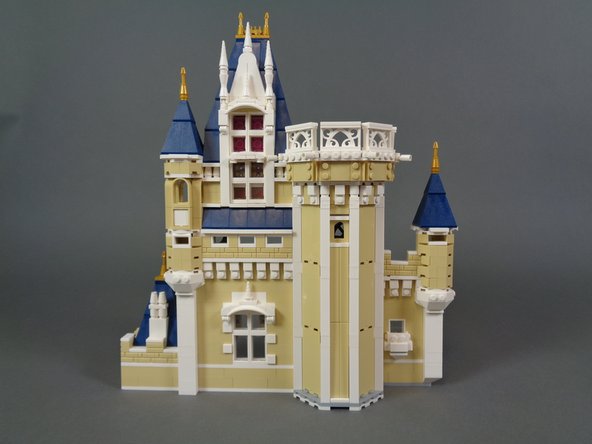 Now you will begin installing lights in the middle section of the castle.
