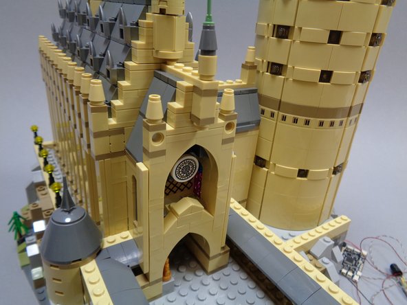 The third photo shows how the wire from the arch light should run.