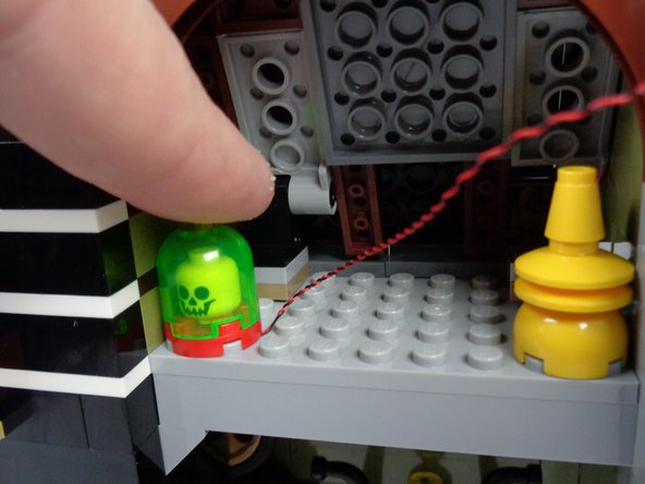 The third photo shows the large brown box removed from the attic, to make more room for running the LED Light wire in the next step.