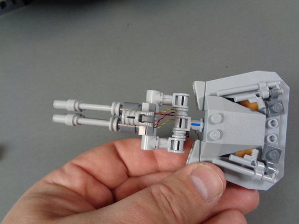 Your laser cannon may have different color wires, different length wires, or wires of different thicknesses than those shown in these photos.