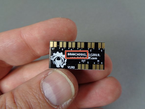 The &quot;Lower Level Lights and Parts&quot; bag contains several adapter boards, two of which have similar names: BRANCH09X and BRANCH09XS.  For this step, you want to use the BRANCH09XS adapter as shown by the red rectangle  in the first photo.