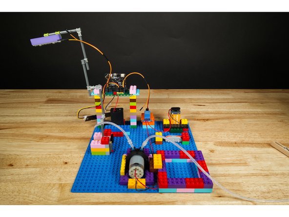 Most of the build is just plain bricks, though we did use one of our 3D Printed Component Holders you can instead use LEGO bricks with rubber bands or tape to hold the Relay Module.