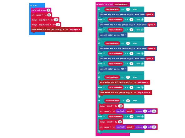 We're going to load the following code for our Rover Thumb Remote RX program: https://makecode.microbit.org/_T3bLW80qH...