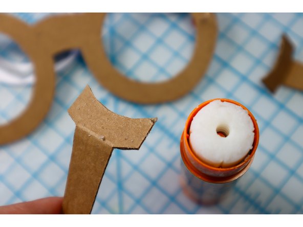 Add glue to the bottom of the connector piece as shown.