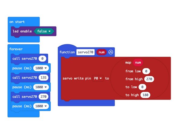 Load this code onto your micro:bit and once again you should be able to control the angle using the potentiometer.