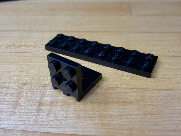 Use a right angle LEGO piece and a 2x8 plate to create the LED holder.