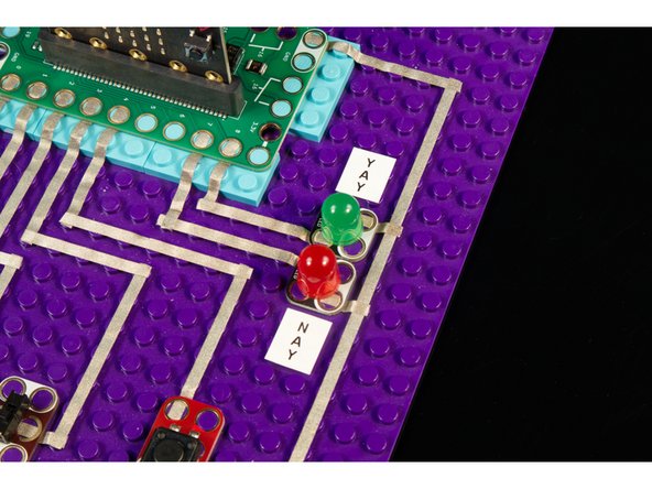 And, yeah... we added a YAY and NAY to our green and red LEDs in case we needed a reminder which was right and which was wrong.