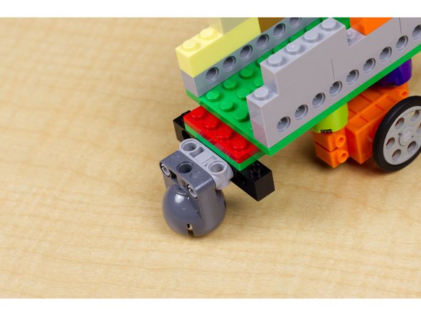 In an earlier version of our robot we just used a few round LEGO pieces as a &quot;leg&quot; and those work fine on a smooth surface like a table, but do not work well on carpeting or a non-smooth floor. If you don't have a caster wheel handy, consider the &quot;leg&quot; option.