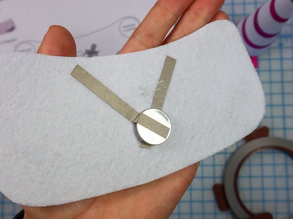 Insert the LED through the holes.