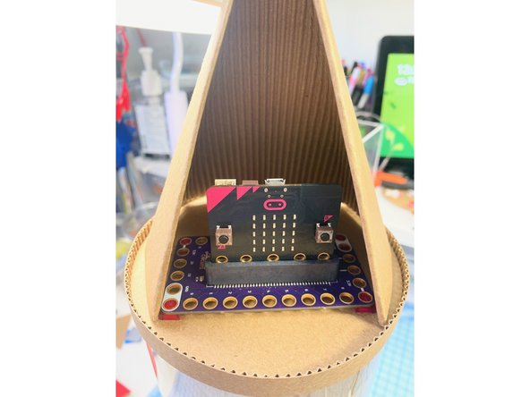 We added a cone to cover the top of the rocket and wings to the sides.