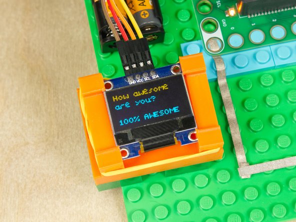 You could connect a Distance Sensor and then have the display show you how far away an object is...