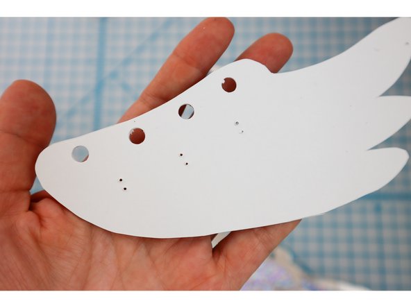 Use the template and a pushpin to poke holes for the LED legs.