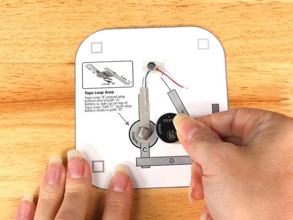 Once your tape loop is in place you can add the Battery to it.