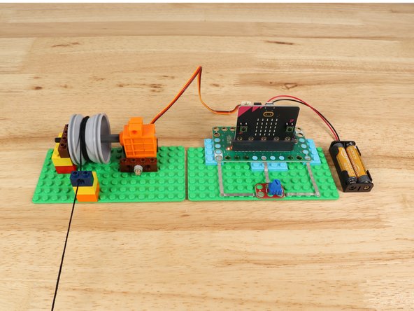 So far we've just made our winch go backwards and forwards, and we've seen where we can adjust the speed in the code, but let's try to adjust the speed with a potentiometer.