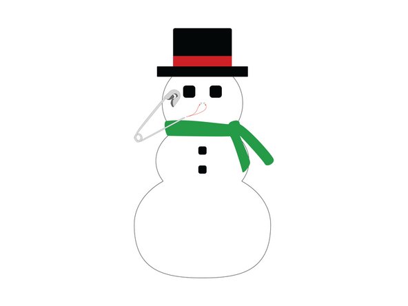 Use a safety pin or a push pin to poke two holes through the felt for the LED legs to go through.