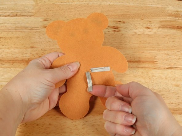 Place a piece of Maker Tape UNDERNEATH each LED leg.