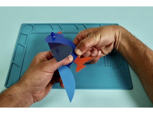 Your bird is complete! Test your switch by squeezing the wing where the switch is located. The bird's eye should light up.