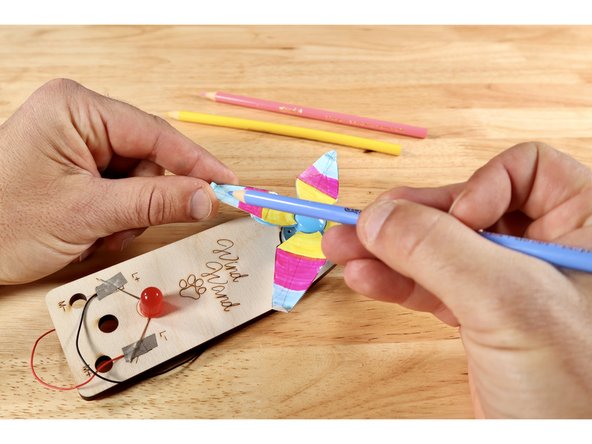 Although it's probably easier to have colored the blades while they were flat, that MIGHT make it harder to reference the guidelines on them used for altering the shape.