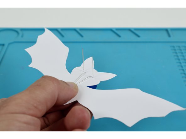 Fold the longer inner LED legs flat against the project in a slight &quot;V&quot;.