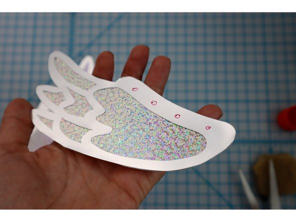 Hold the project up to the shoes and mark the hole locations.