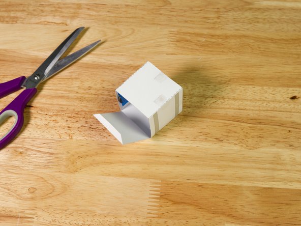 With the magnets and washers on the inside, fold up your cube.