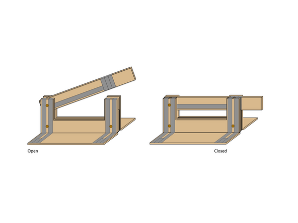 Connect your circuit to the pieces of Maker Tape on the left and right side of the base.