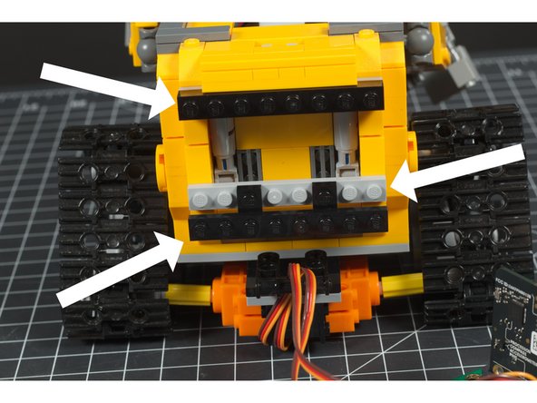 You may find other options for mounting the Bit Board but this worked for us and allowed us to easily plug in the battery pack and the servos.