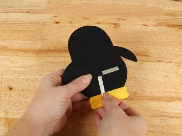 Place a piece of Maker Tape UNDERNEATH each LED leg.