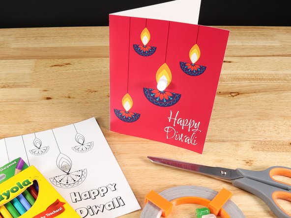 This paper circuits card is a great beginner project. Just follow the steps below to make your card.