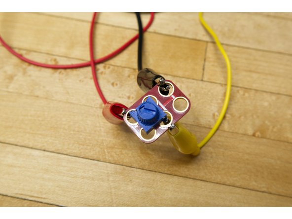 To add adjustability you will need three more alligator clips and a Potentiometer Chip.