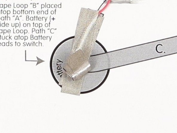Make a loop of tape (sticky side out) using a short piece of Maker Tape, and stick it atop the end of Path A.