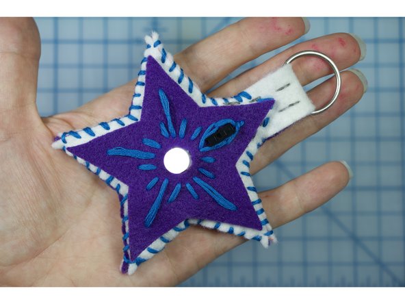 Whip stitch around the edge of your star to hold the project together.
