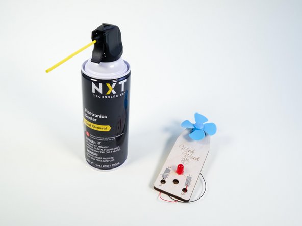 If you find it a bit difficult to light up the LED by blowing on it (or just want to lower the number of people blowing their breathe in a closed area) consider using compressed air instead.