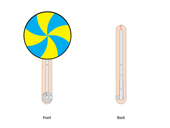 Your spinning lollipop  should look like this.