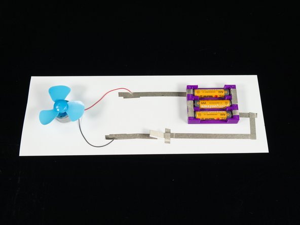 You can even use a tape loop to stick the battery pack right down to your Maker Tape pathways.