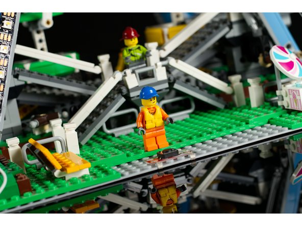 We ran our button all the way to the front of the Ferris Wheel, but you can put it wherever you want.