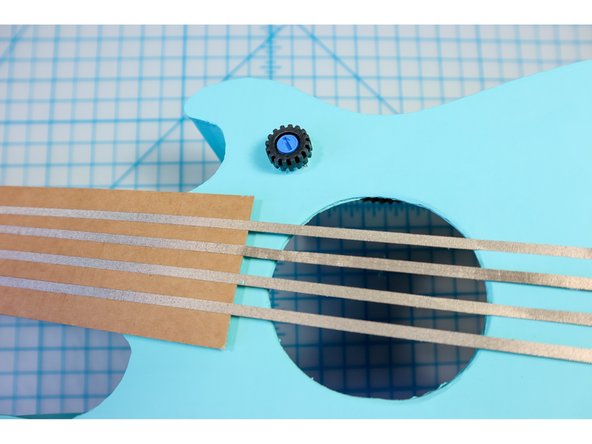 A LEGO tire fits perfectly on top of the potentiometer and makes it easier to grip and turn (plus it looks really cool!)