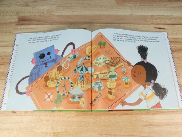 Variables, if-then-else sequences, and a hunt for a secret hidden code make this a humorous, code-tastic day at the amusement park!