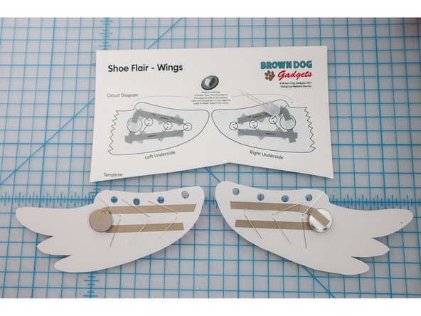 Follow the diagram on the template to build the circuit.