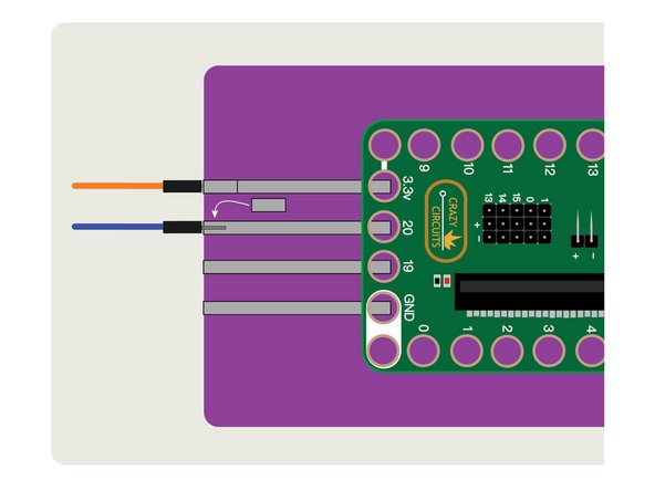 If you don't have any Screw Terminal Chips on-hand, you can connect wires using Maker Tape!