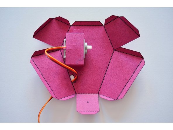 Glue the servo holder so it holds the servo in position.