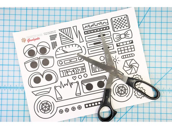 Cut out the robot designs.