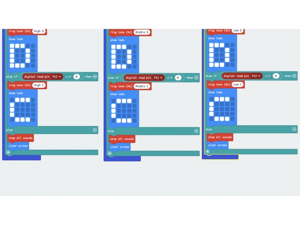 When the potentiometer is in position 0 it will call the function "Play Low". When in position 1 it will called function "Play Mid" and when in position 2 it will call function "Play High".