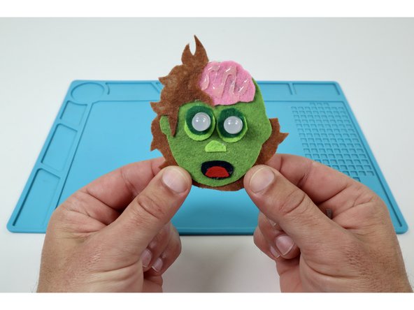 Your felt design is now ready to use as the embellishment for any wearable design! Refer to the two guides in the Wearable Circuits category: