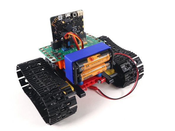 You should make sure the wires of the battery pack do not interfere with the tank treads.