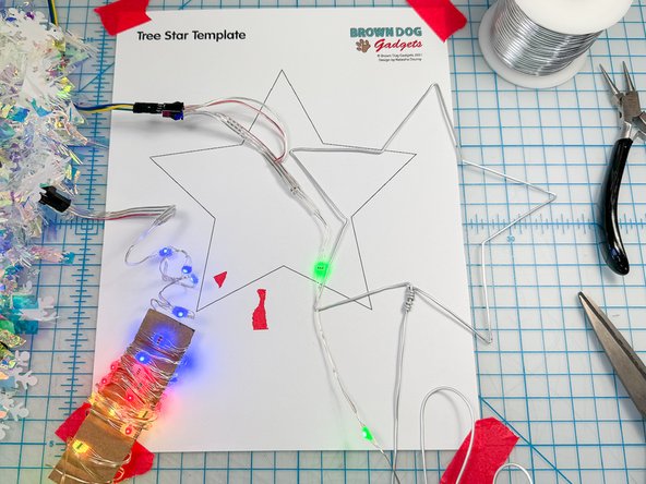 Remove the tape and leave a tail of about 12 inches.