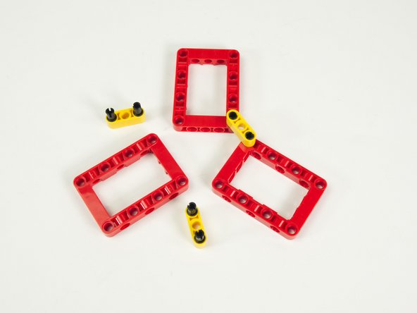 Add the yellow beams to the frames.