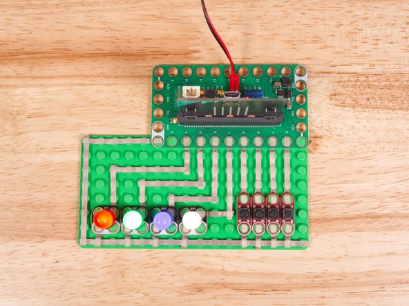 Connect LEDs to Pin 1, Pin 2, Pin 3, and Pin 4. Connect Buttons to Pin 5, Pin 6, Pin 7, and Pin 8.