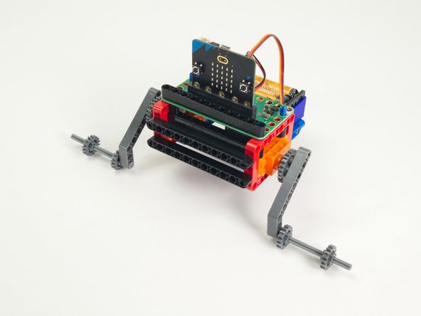 Put the arms onto the servo shafts where the wheels were.